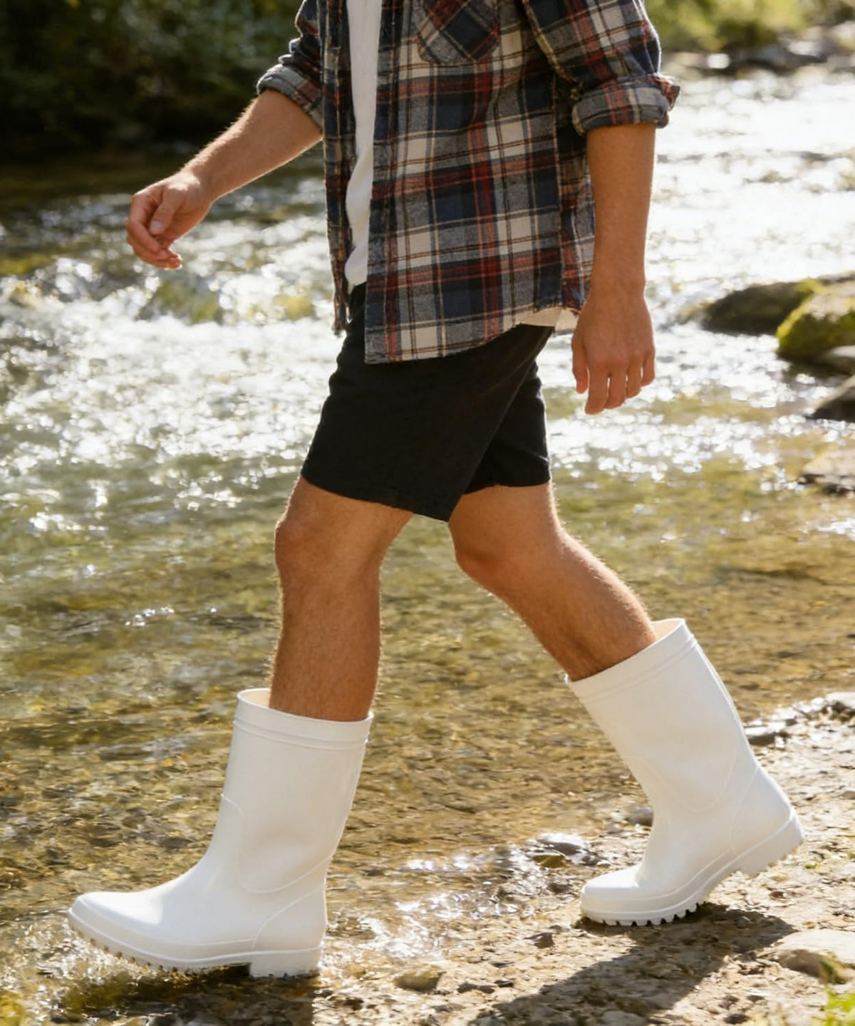 Mid-Calf Waterproof Anti-Slip Rubber Boots Q60430