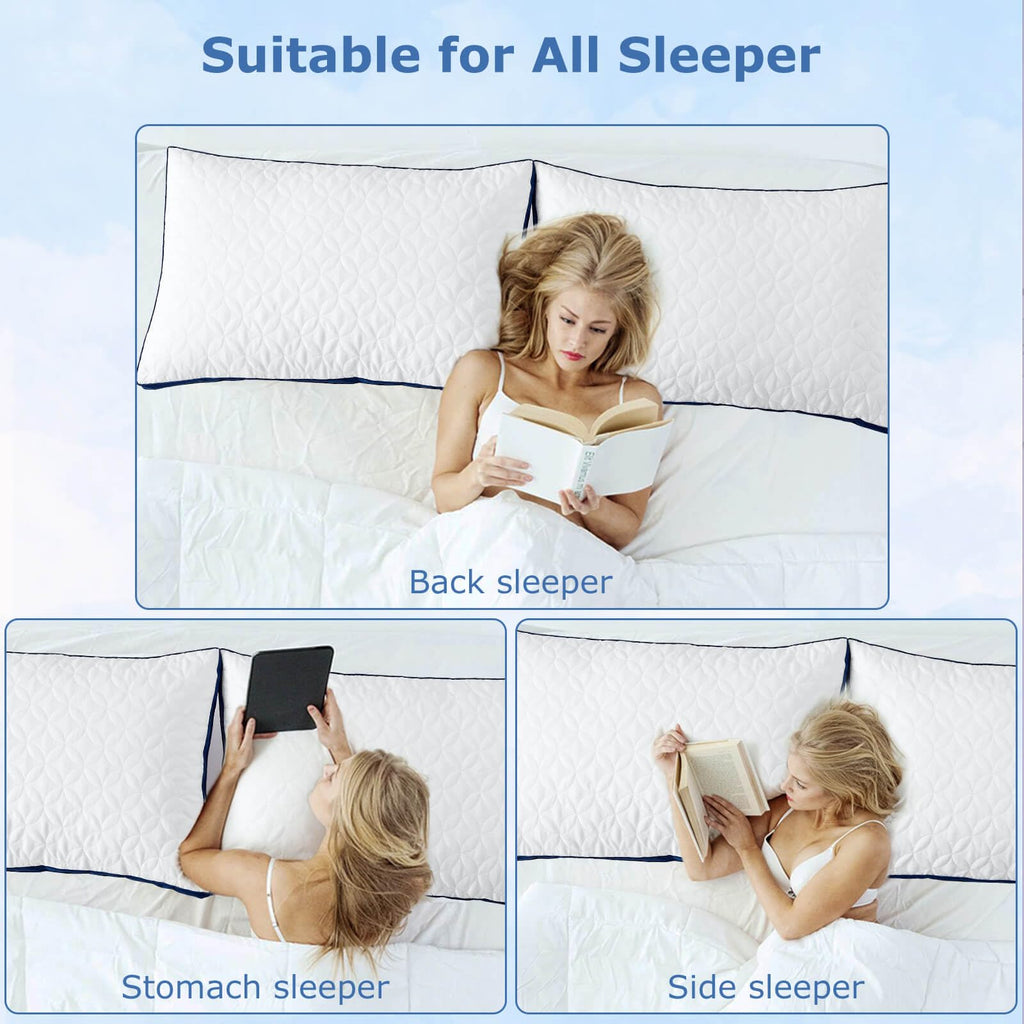 King Size Cooling Bed Pillows Set of 2 Down Alternative C946766