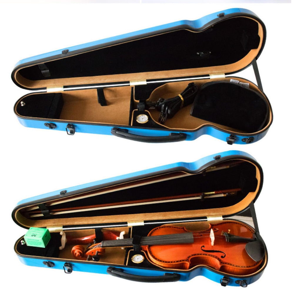 4/4 Full Size Hard Shell Carbon Fiber Violin Case with Straps Q2336