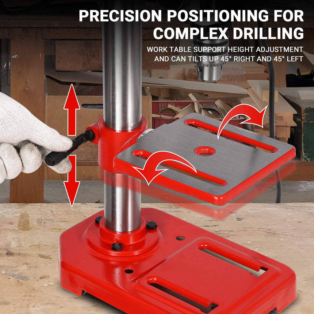 8" Benchtop Drill Press with 5 Adjustable Speeds C70544