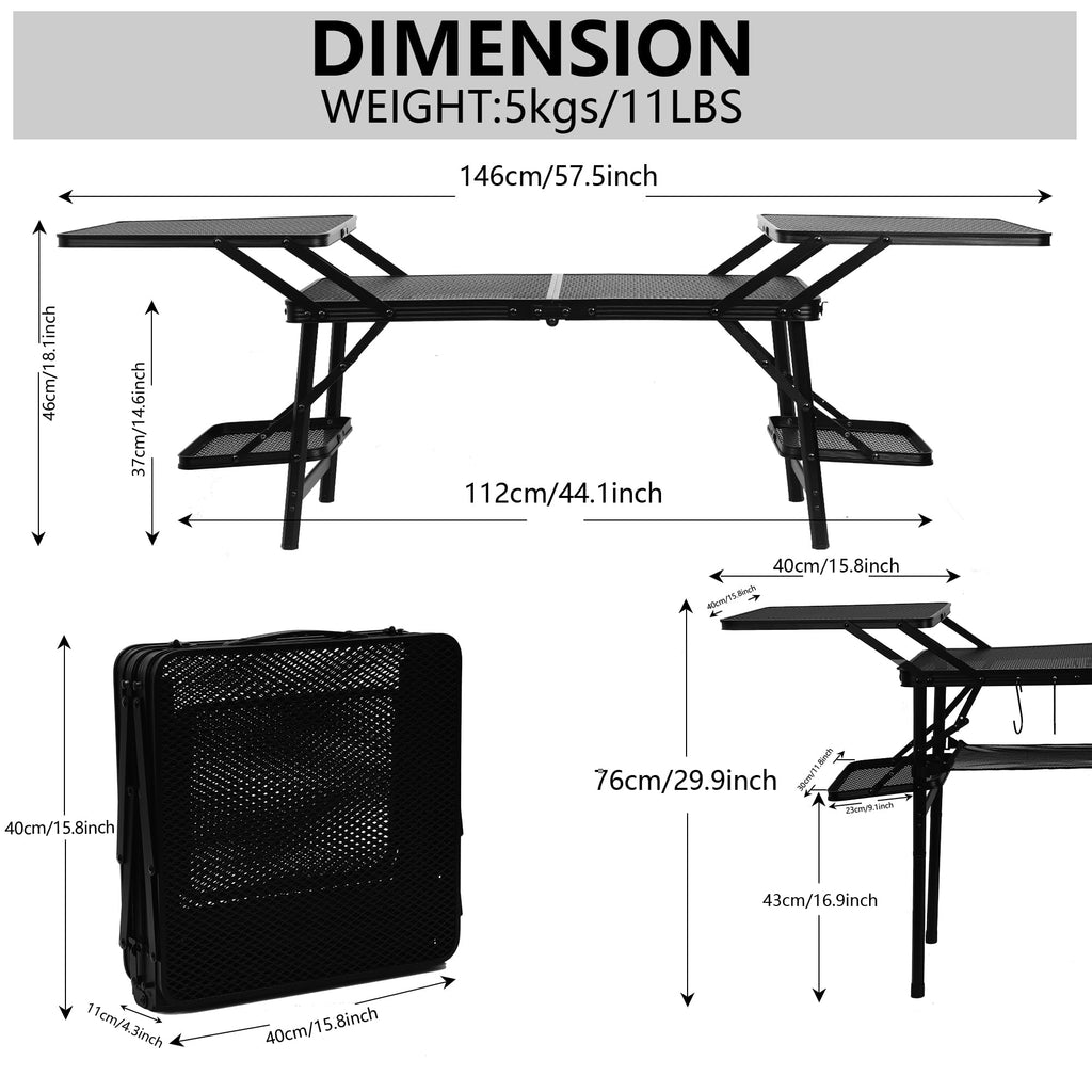 Compact Camping Metal Table B903187