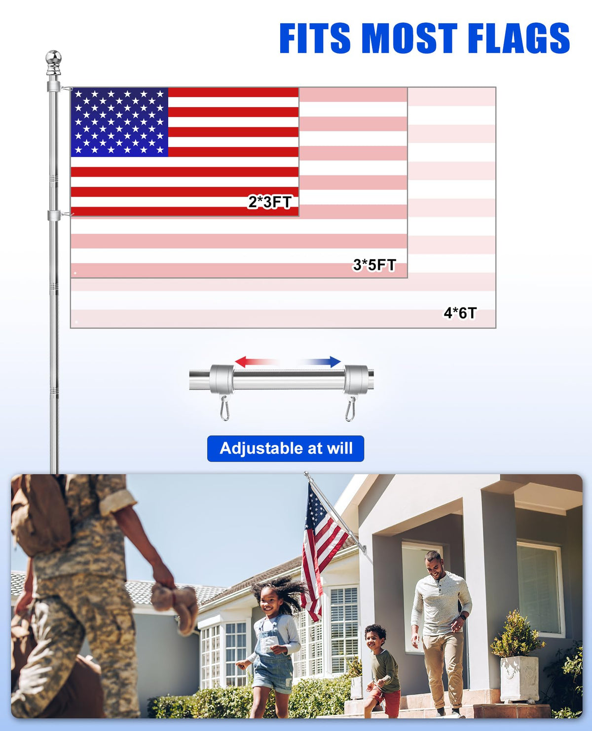 T304 Stainless Steel Flag Pole O868562