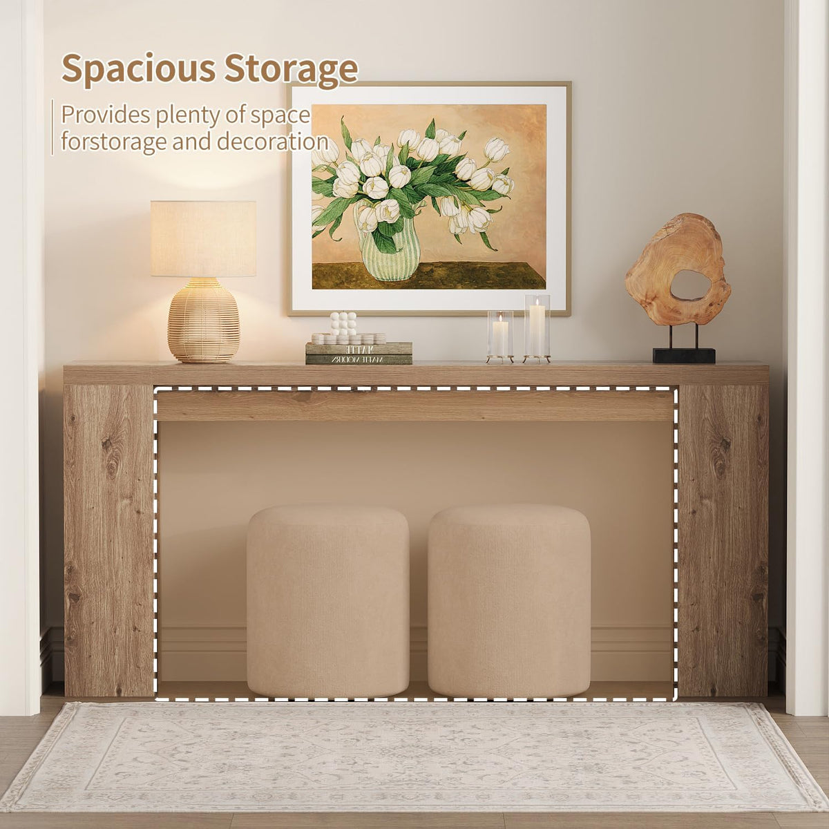 70.9" Extra Long Brown Console Table J7342
