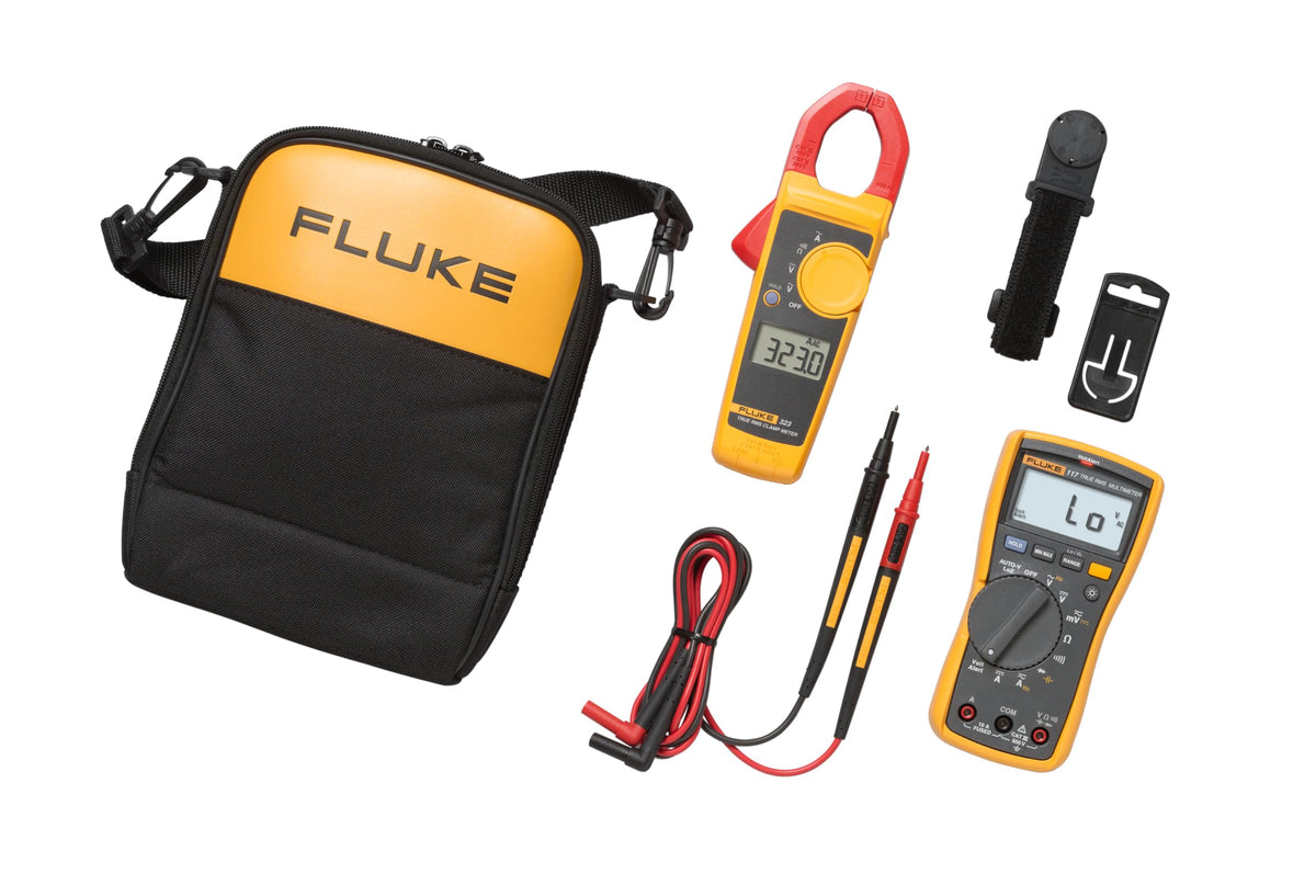 Multimeter and Clamp Meter Combo Kit with Test Leads and Carrying Case I8480