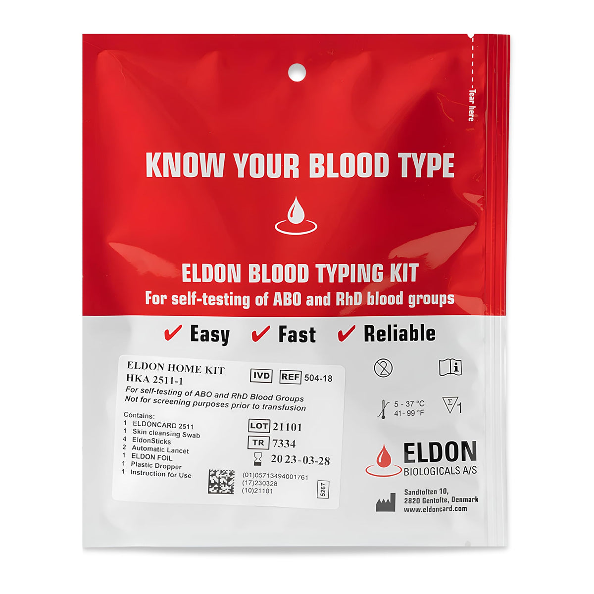 Home Blood Typing Kit 9 Kits O825659
