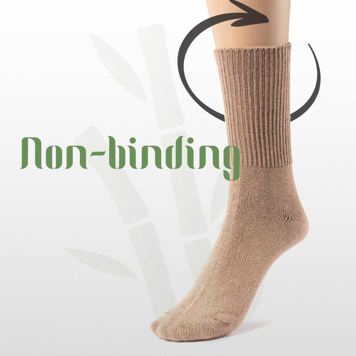 Diabetic Seamless Soft Crew Socks Bamboo Viscose P875056