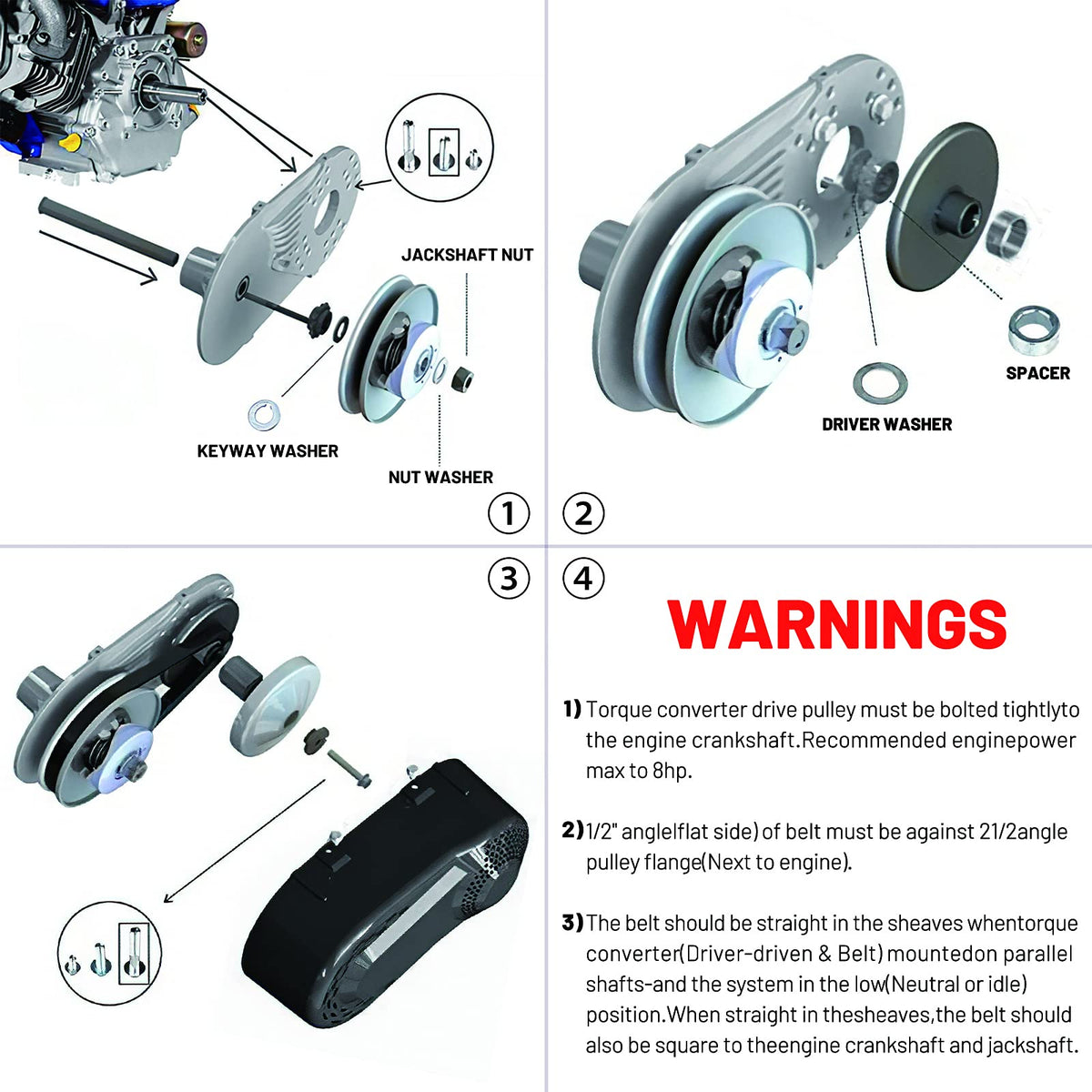 212cc 6.5 HP Torque Converter Clutch 30 Series Replacement Set B556825