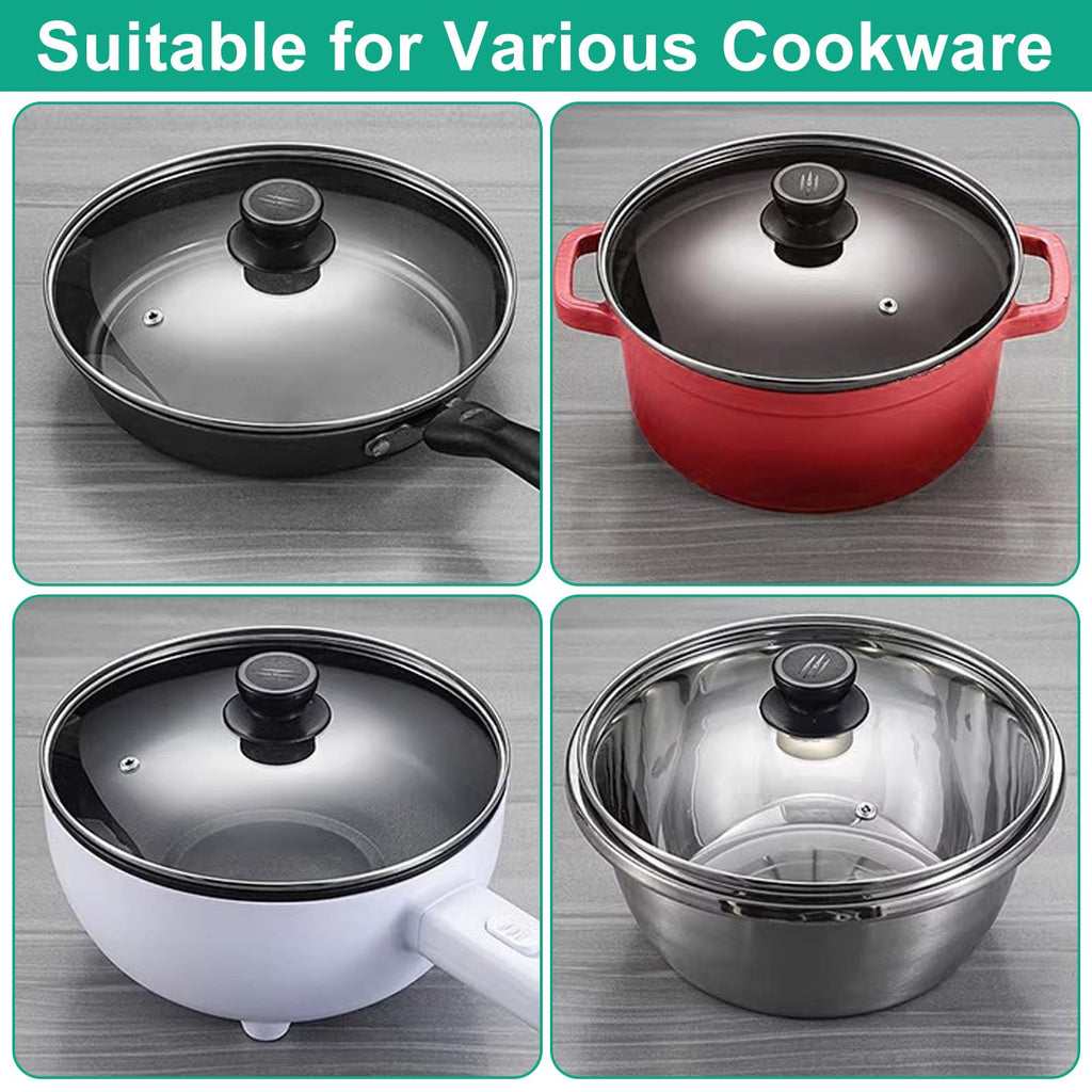 10 Inch Round Tempered Glass Pan Lid with Heat Resistant Handle Z360
