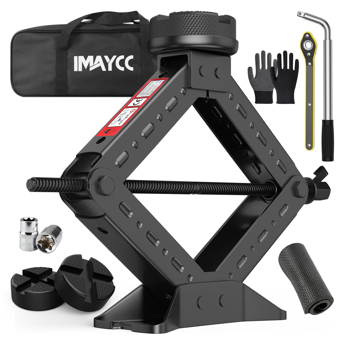 3 Ton Heavy Duty Scissor Jack Kit with Ratchet Wrench U183