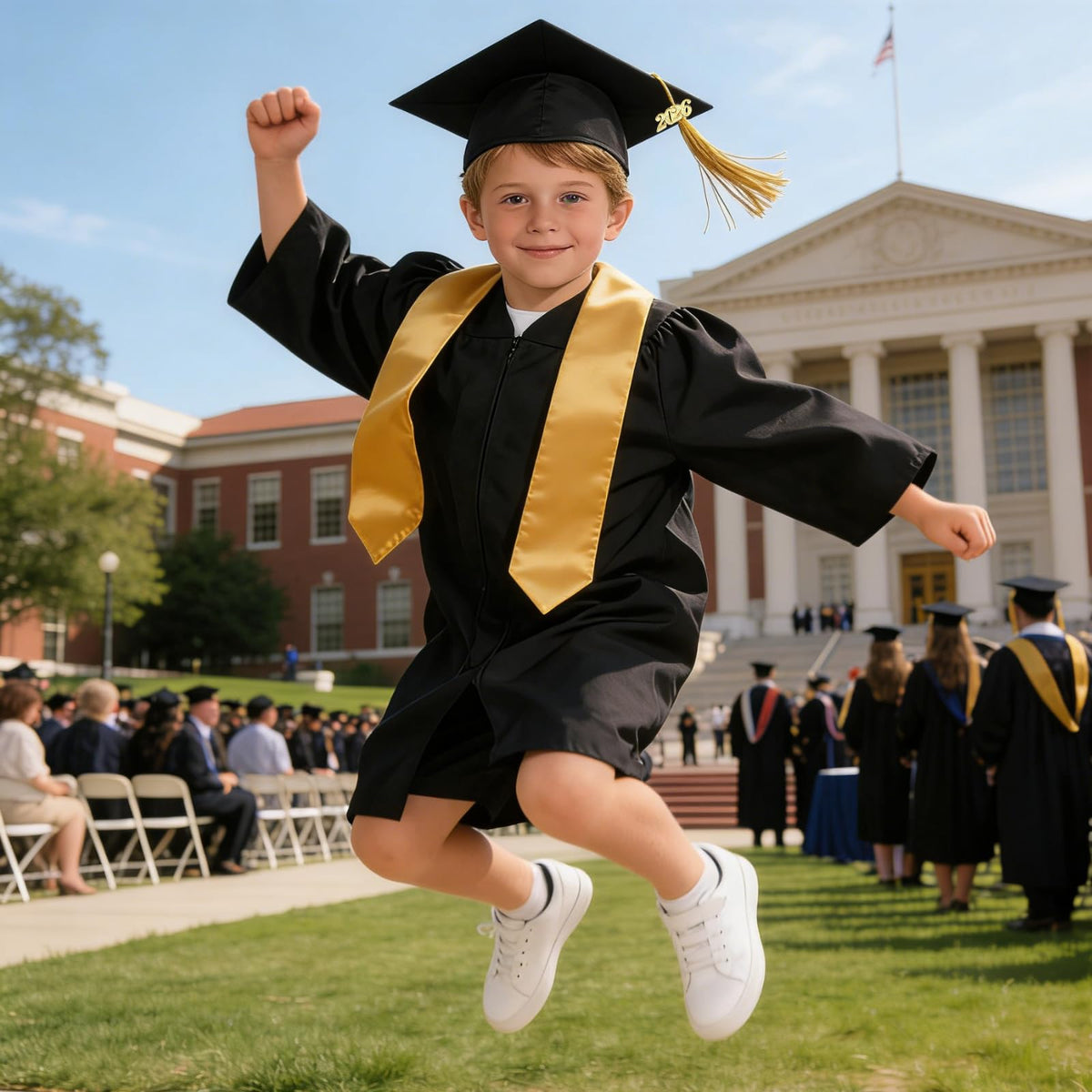 Graduation Cap and Gown Set with Tassel P362
