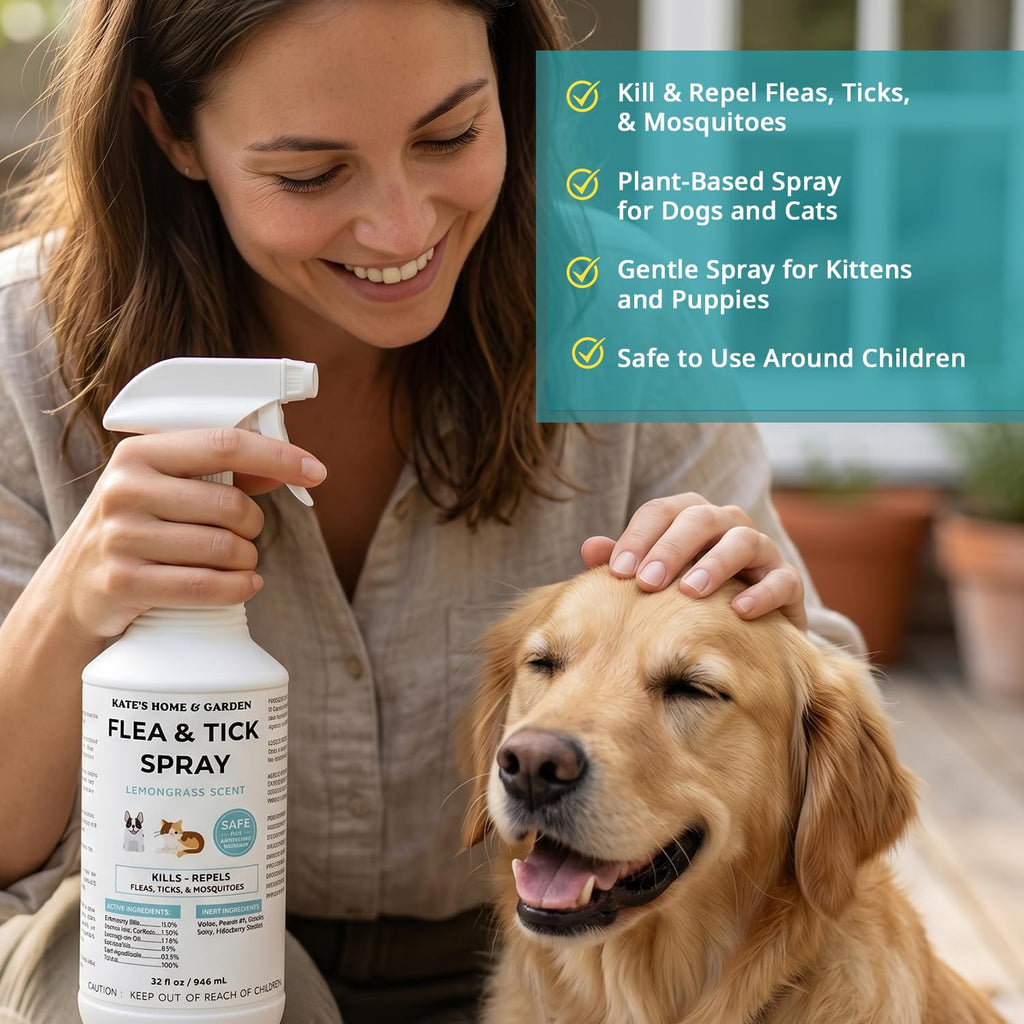 Flea and Tick Spray for Dogs & Cats 32oz Q918816