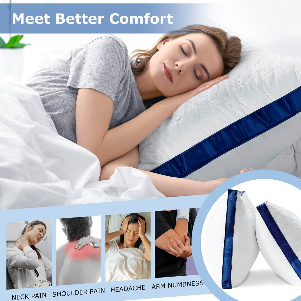 King Size Cooling Bed Pillows Set of 2 Down Alternative C946766