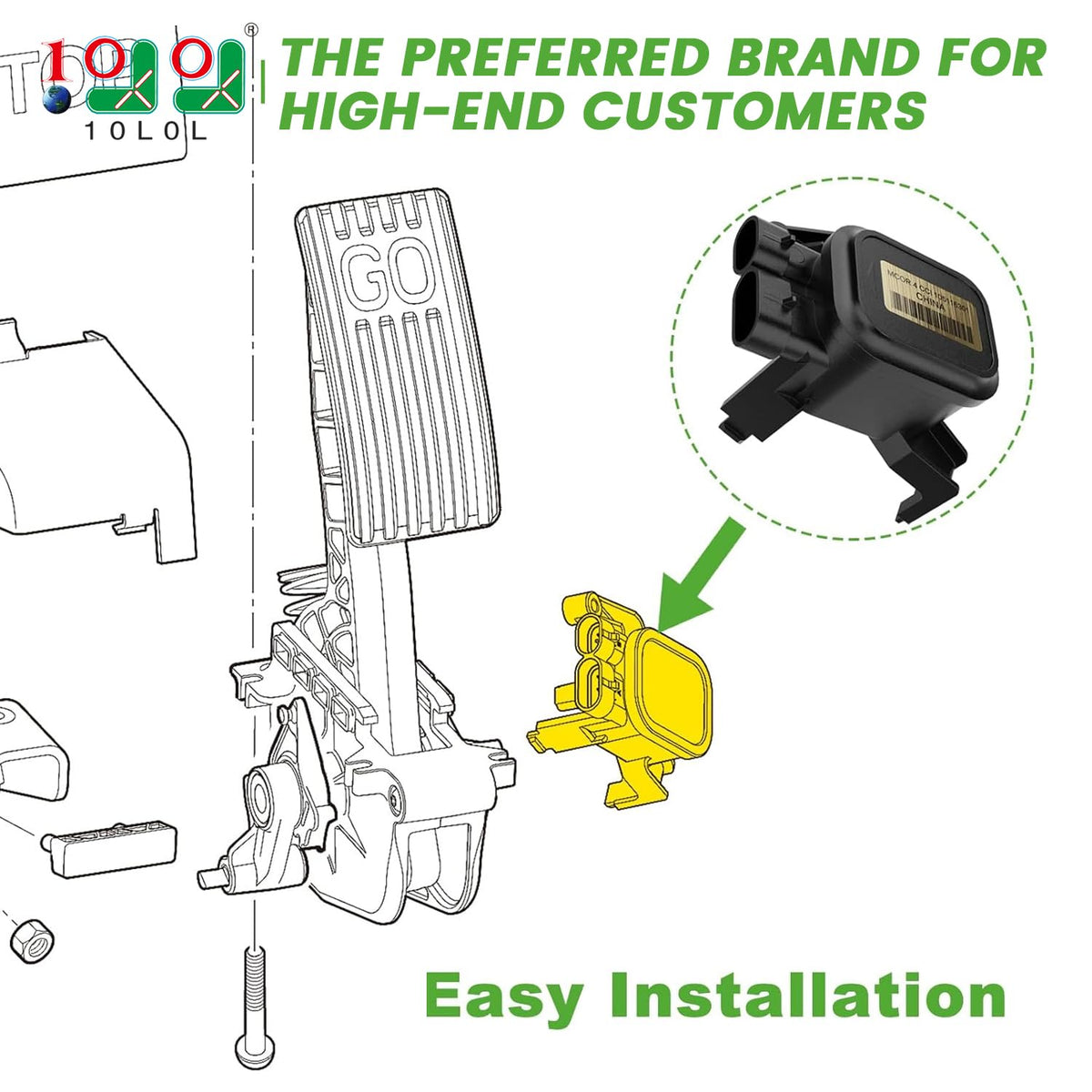 Throttle Potentiometer for Golf Cart A37582