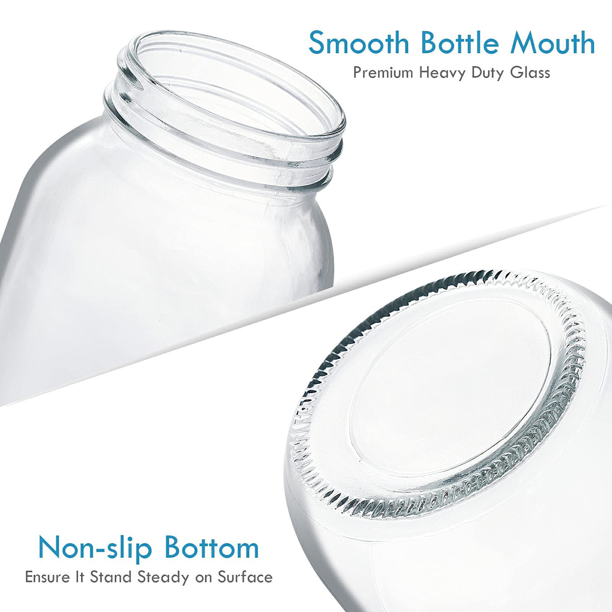 16 oz Clear Glass Mason Jars with Lids and Bands, 12 Pack R584