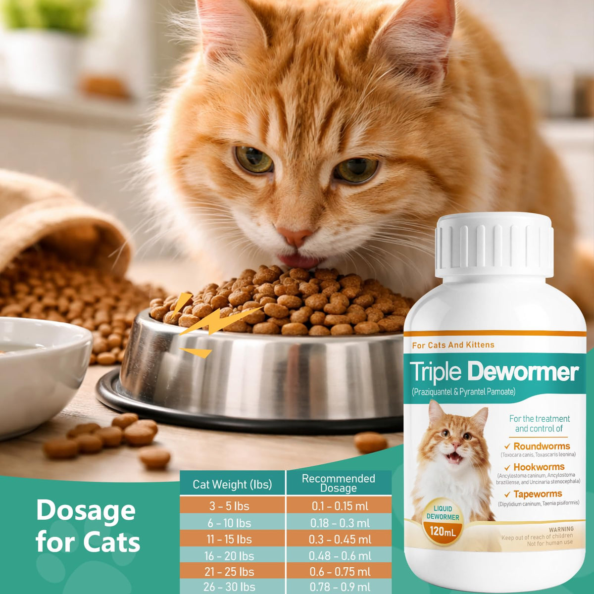 Liquid Cat Dewormer 120 mL B928