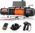 13,500 lb 12V DC Electric Truck Winch with Synthetic Rope N48770