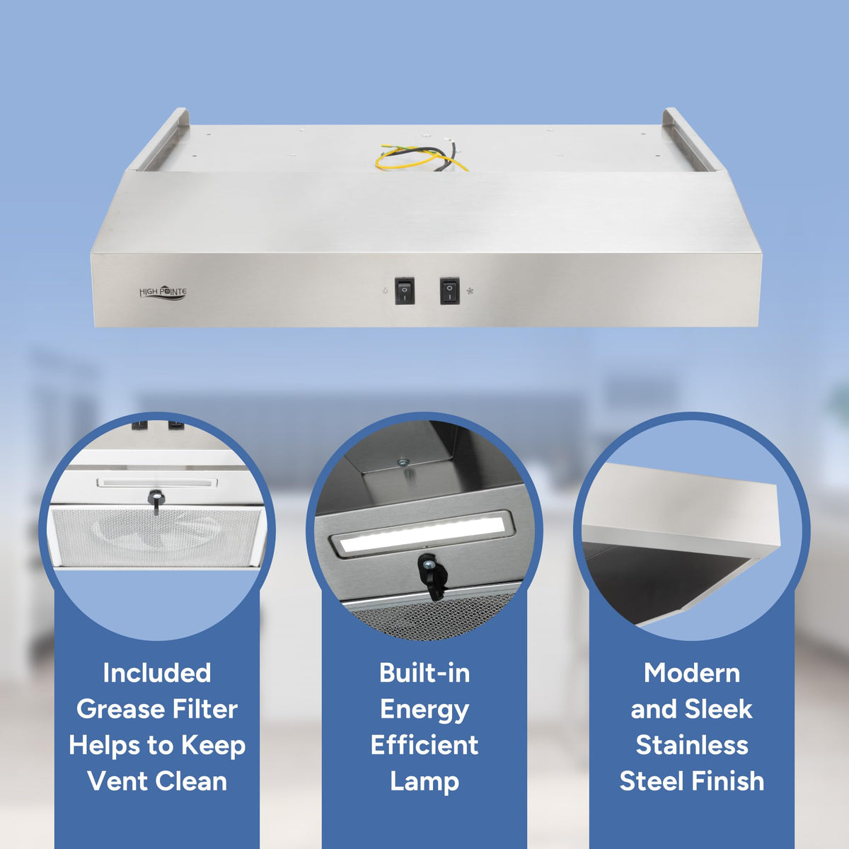 12V RV Range Hood 20" Stainless Steel A267