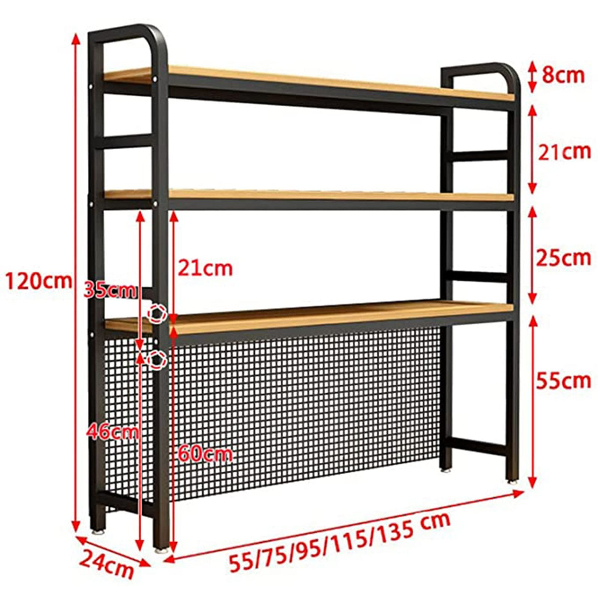 Adjustable Wood Metal Desktop Bookshelf C3145