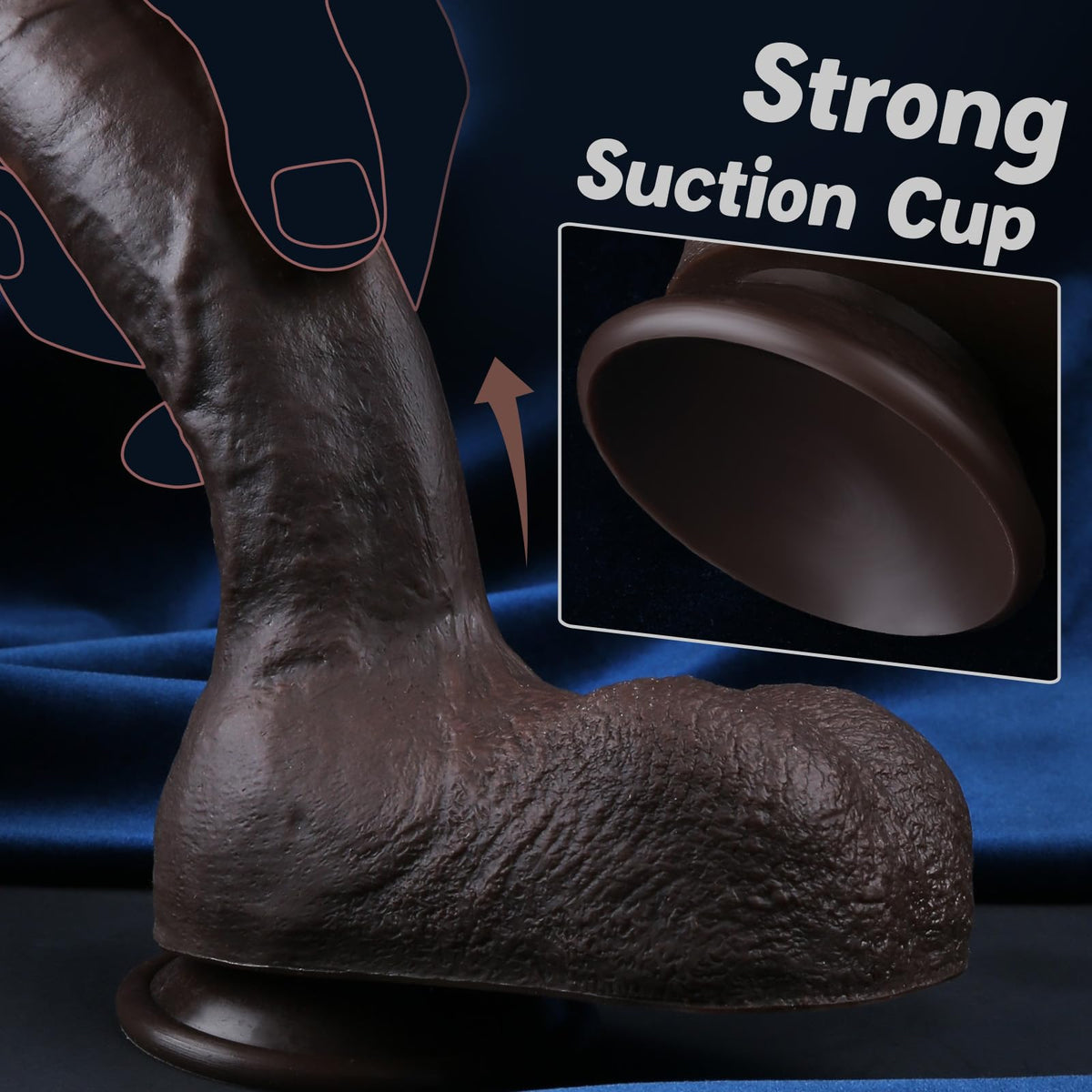 10 Inch Realistic Big Black Dildo Q708284