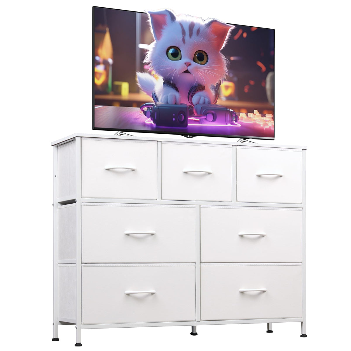 White 7 Drawer Dresser B501492