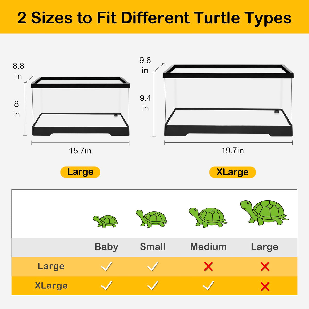 Turtle Tank Kit with Heat Lamp, Filter, UVB Lamp, Plants, Basking Platform J7446