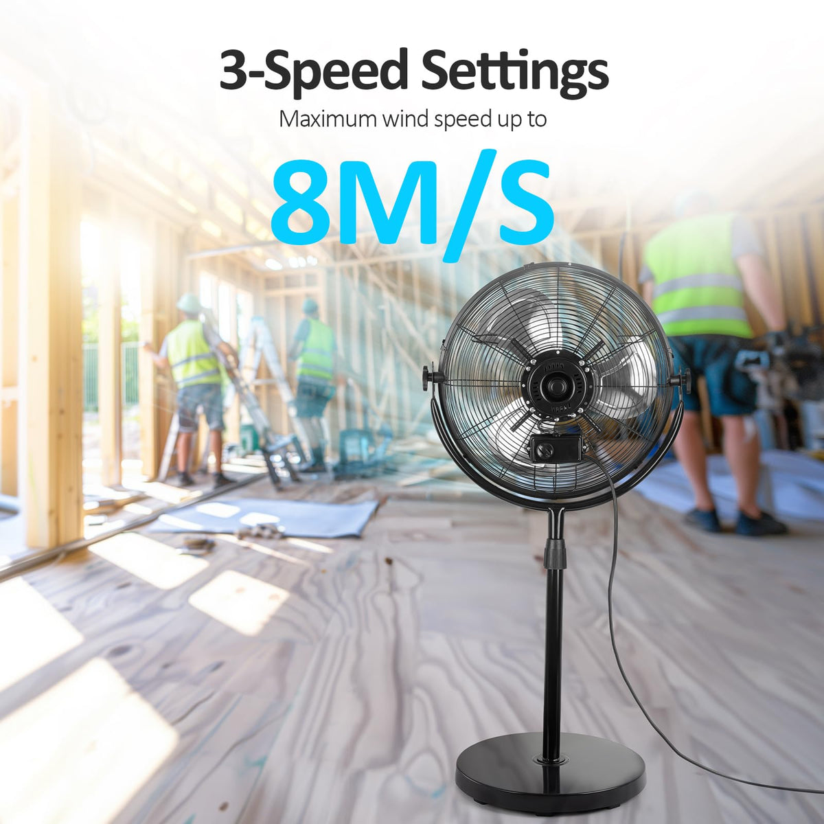 20 Inch Heavy Duty High Velocity Metal Stand Pedestal Fan P887708