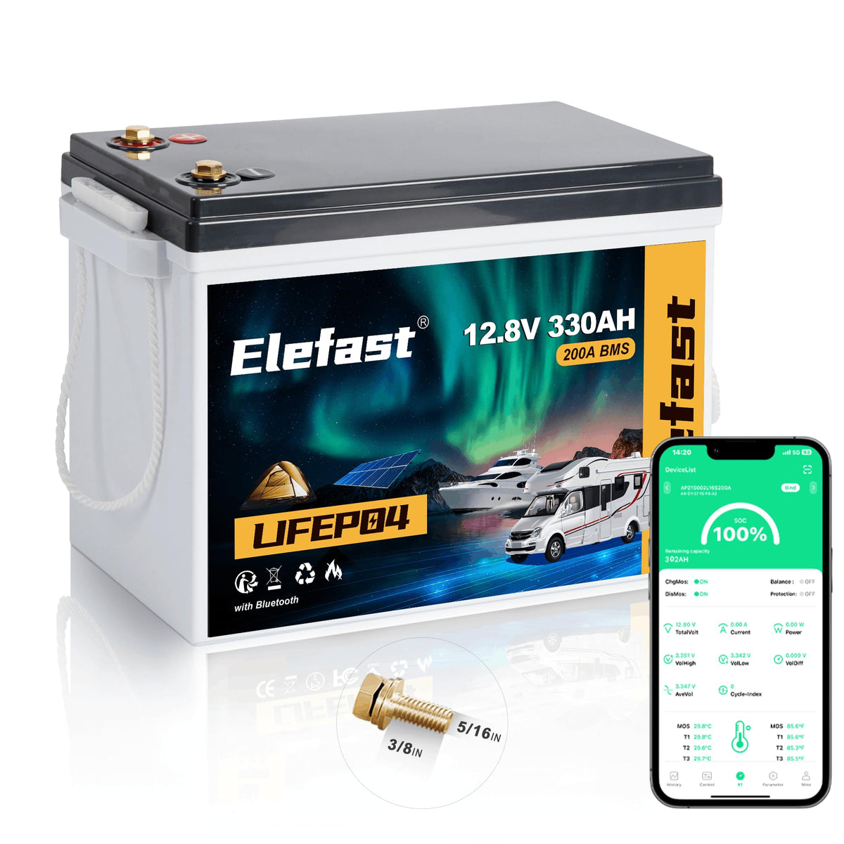 12V 330AH Lithium Battery J5627