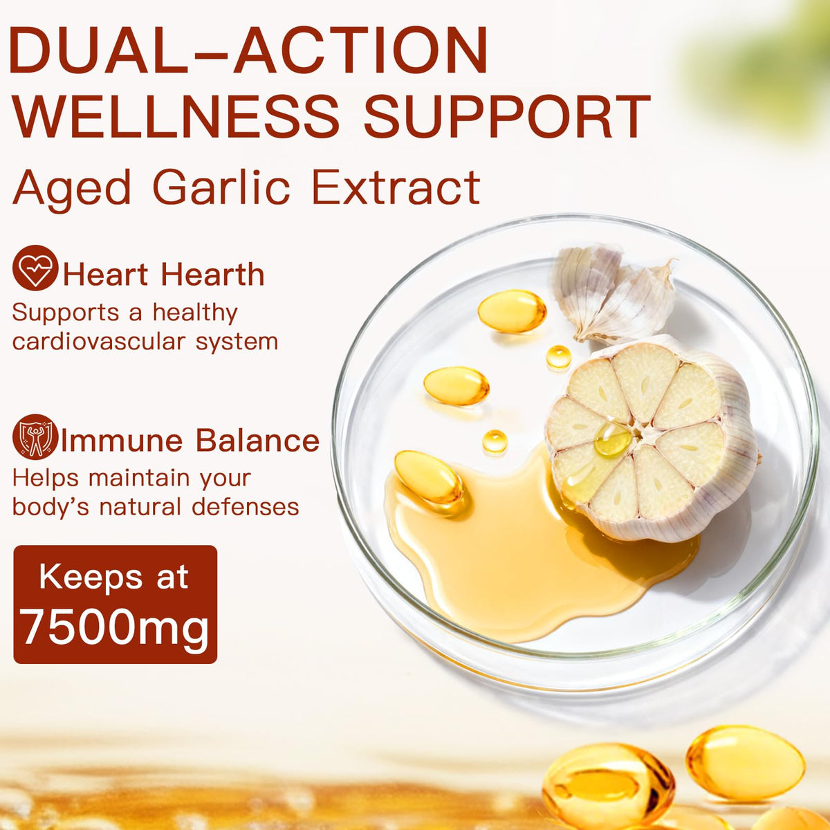 Odorless Organic Aged Garlic Extract Capsules F976769