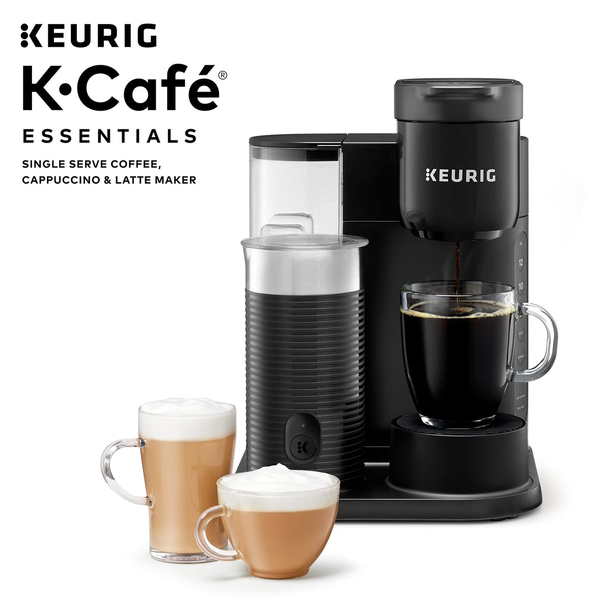 Single Serve Coffee, Latte and Cappuccino Maker, Black F367806