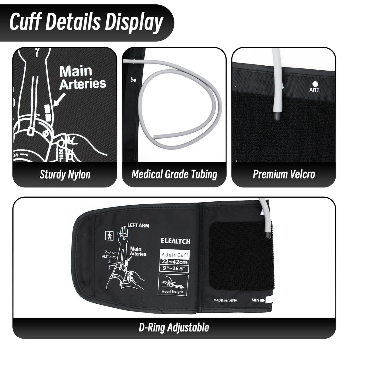 Large Blood Pressure Cuff 9"-16.5" W3814