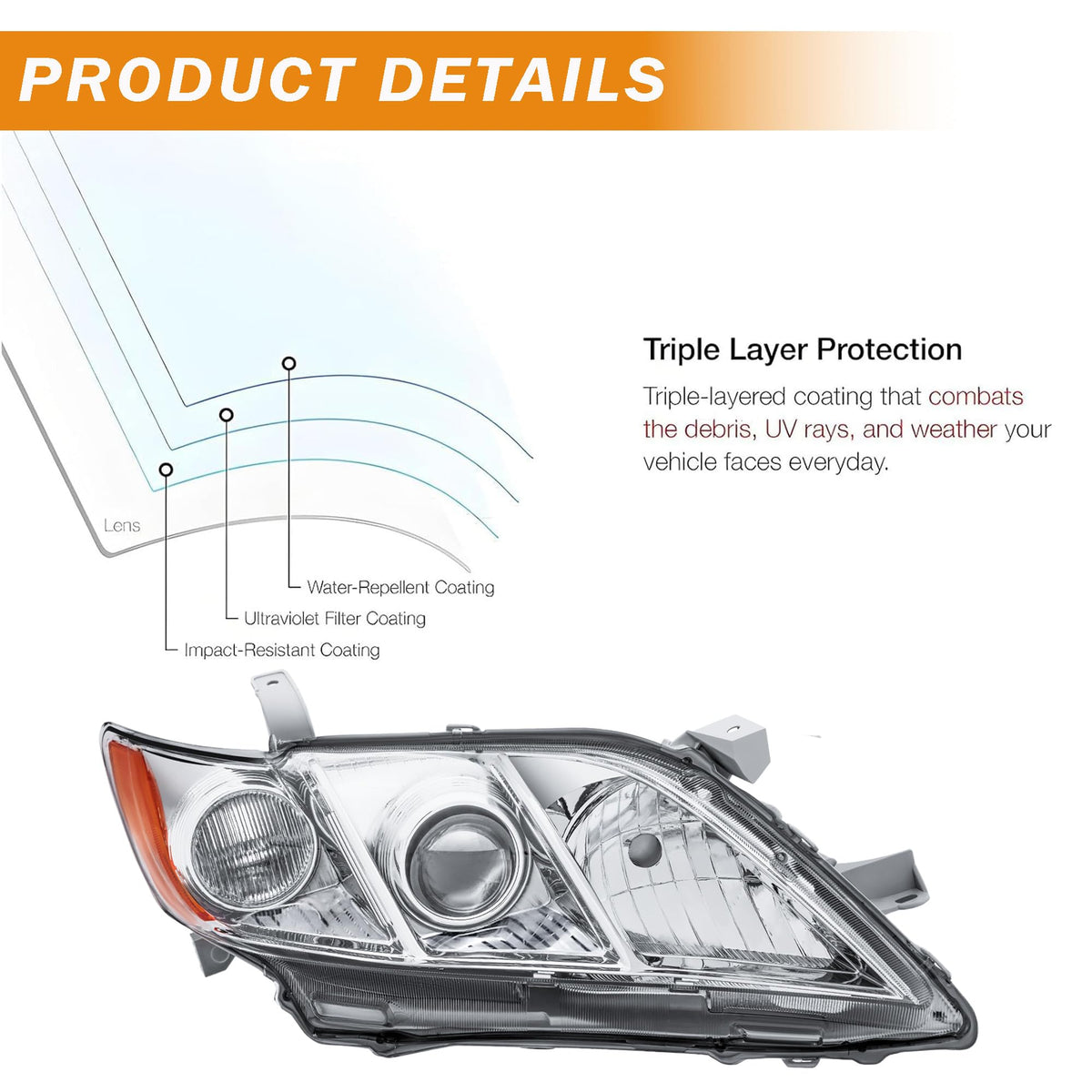 Headlight Assembly for Toyota Camry U914106