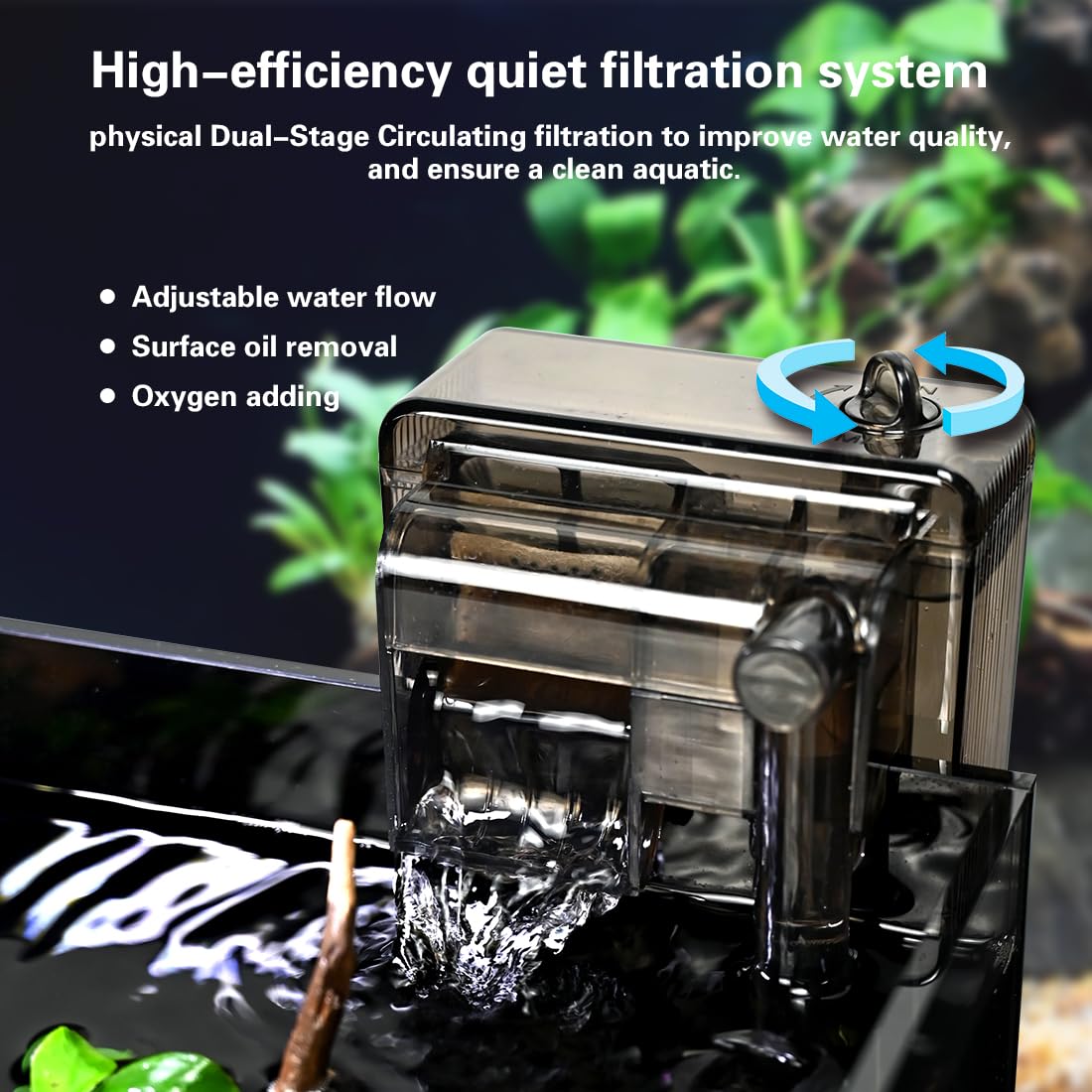 2.8 Gallon Glass Fish Tank with Light and Filter G394