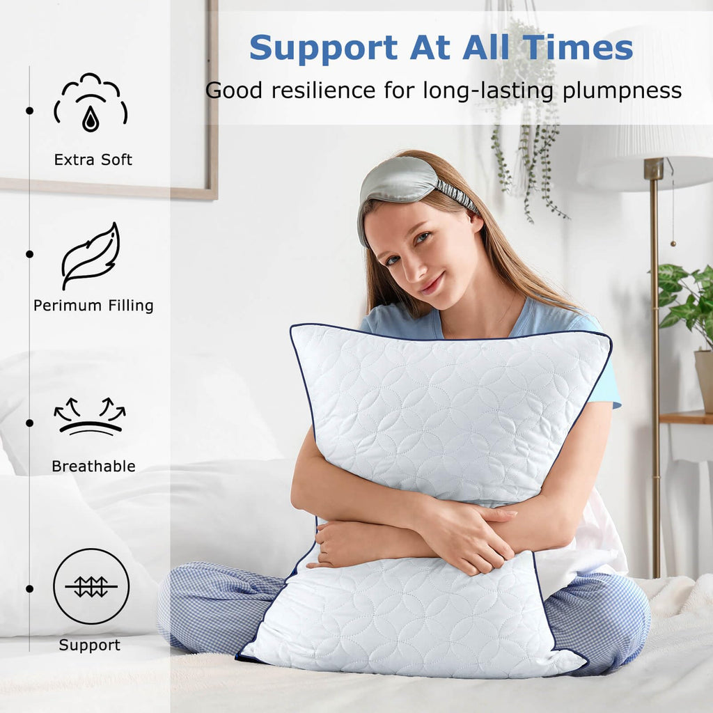 King Size Cooling Bed Pillows Set of 2 Down Alternative C946766