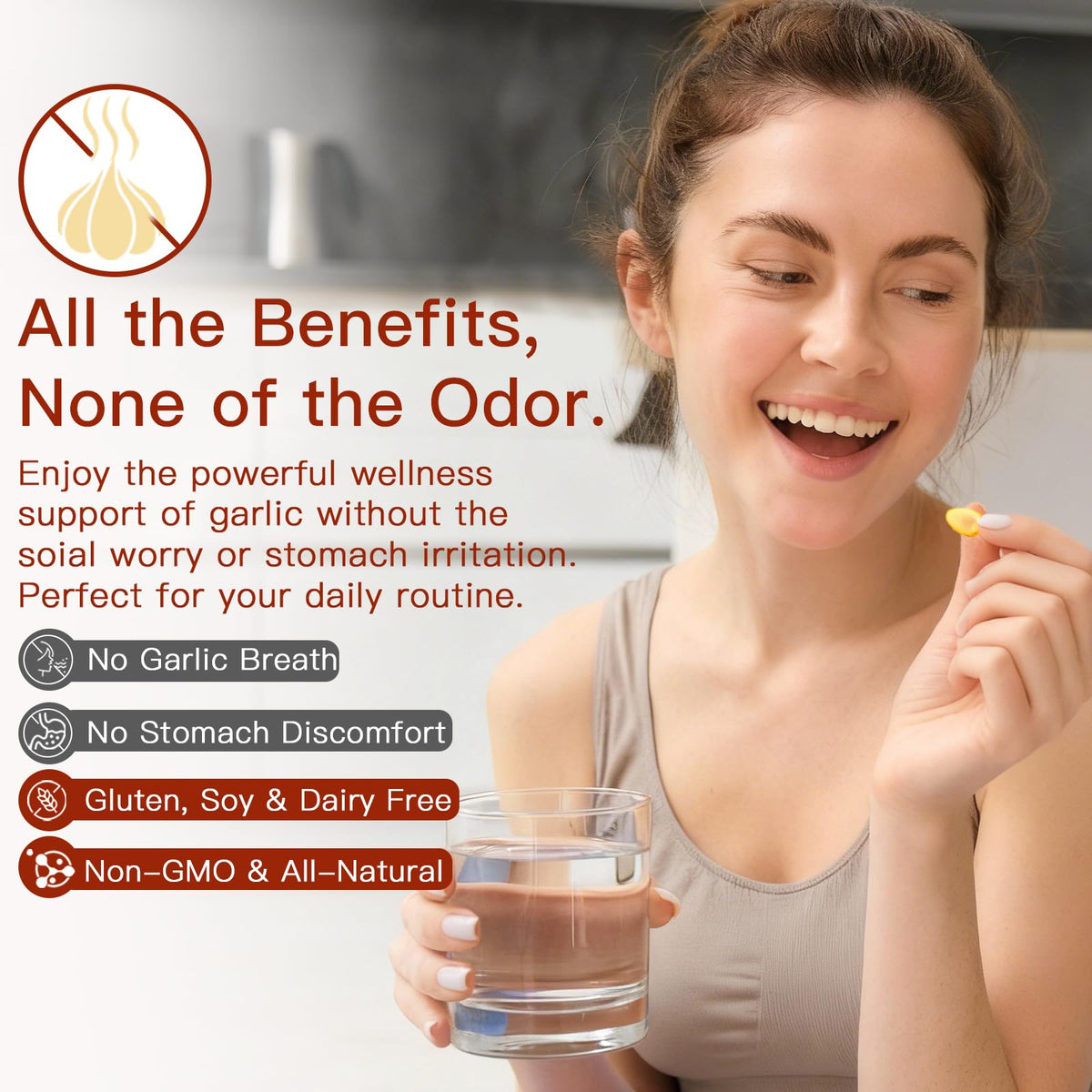 Odorless Organic Aged Garlic Extract Capsules F976769