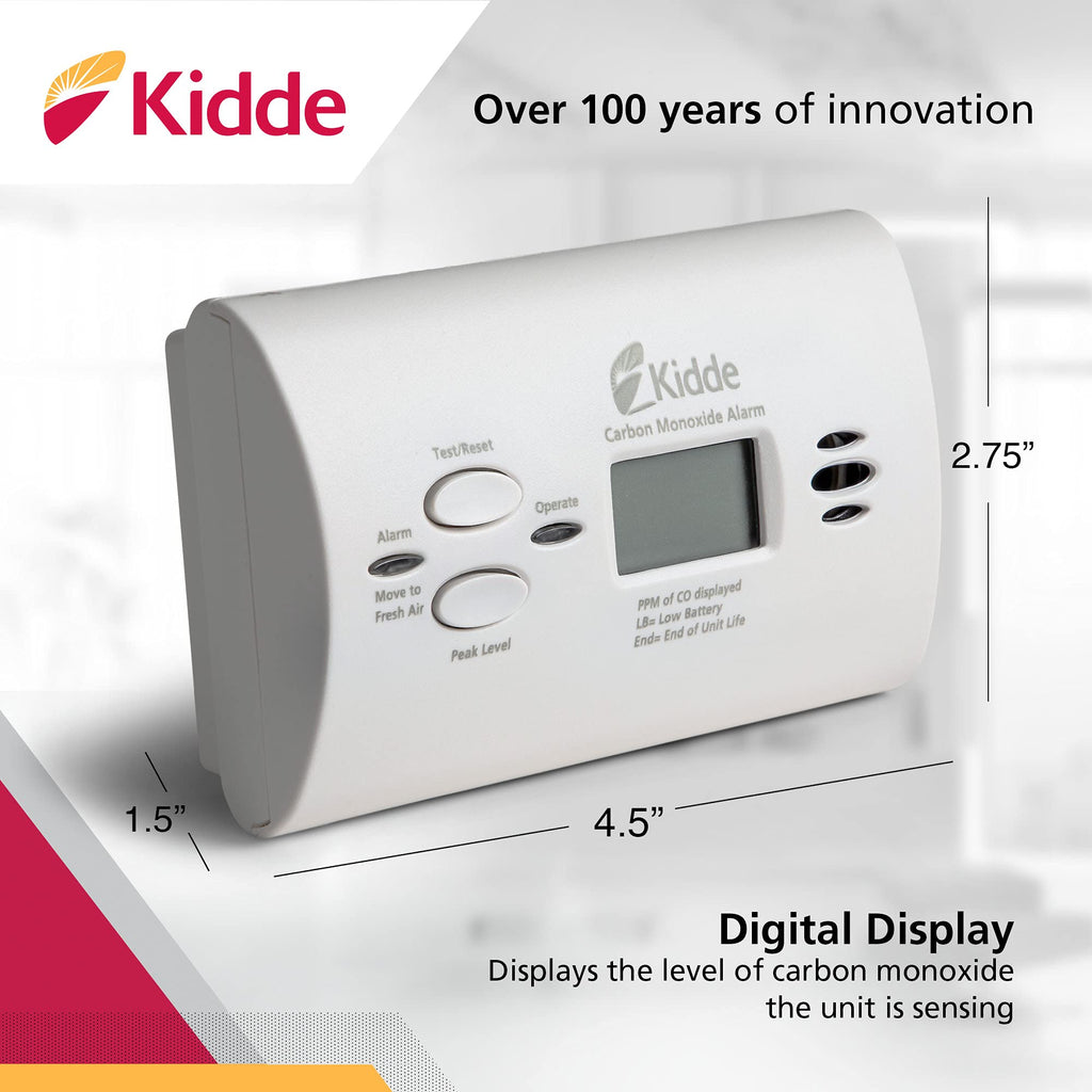 Carbon Monoxide Detector, AA Battery Powered CO Alarm R6204