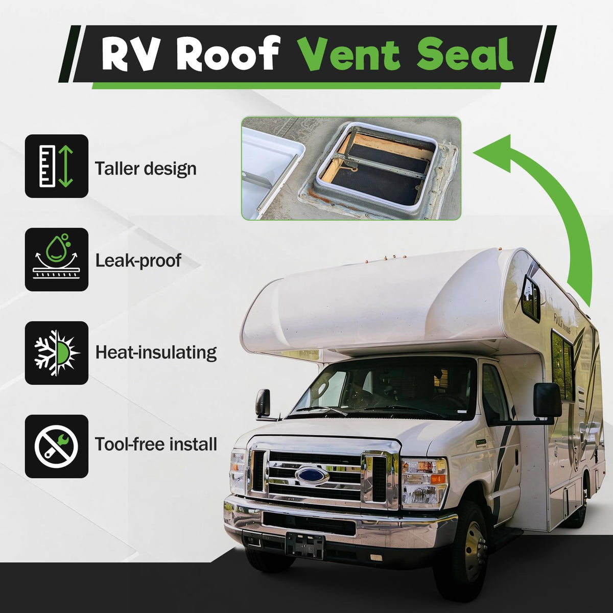 RV Roof Vent Seal Replacement 51" Vent Lid Gasket J125527