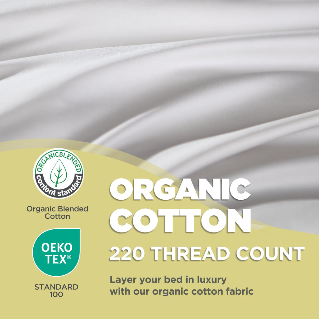 100% Organic Cotton Cover King Size Bed Pillows Set of 2 K5298