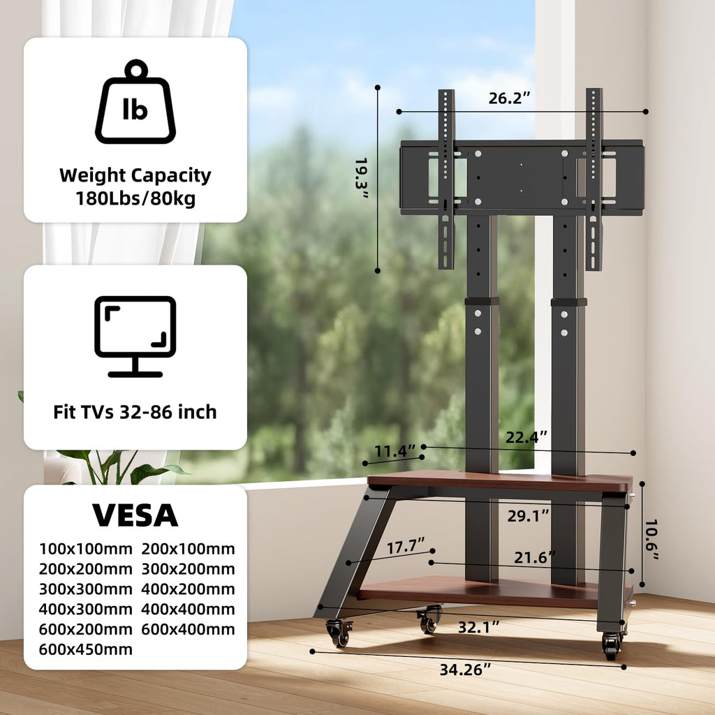 Rolling TV Cart with Wheels for 32-86 Inch TV R963872