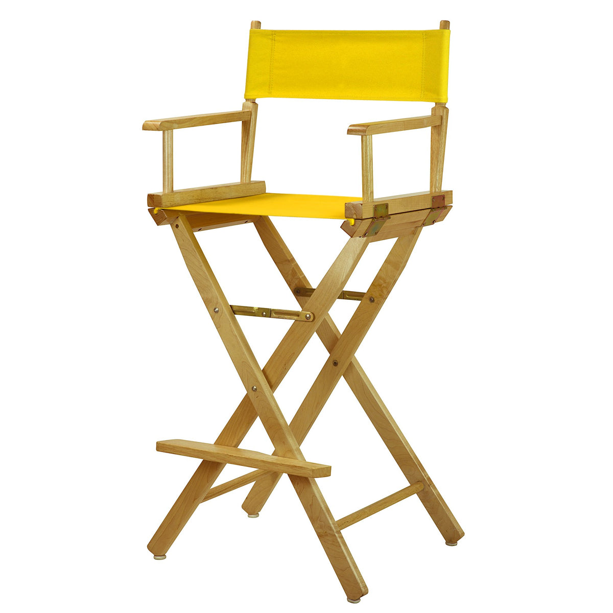 Bar Height Natural Frame Gold Canvas Director Chair H733959