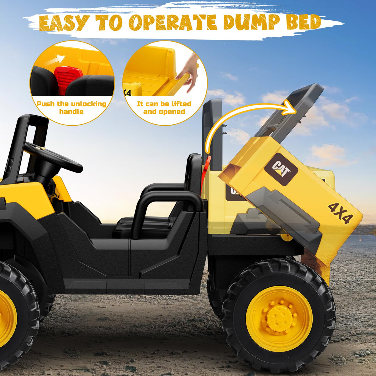 24V Ride On Toy with Dump Bed and Shovel G90412