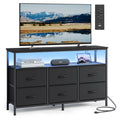 Wide Dresser with 6 Drawers & Open Shelf W6883
