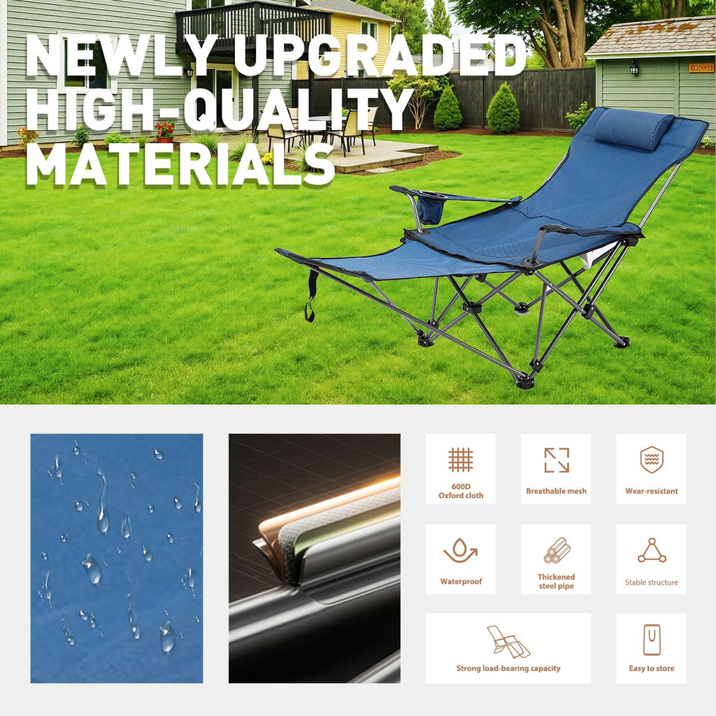 Zero Gravity Reclining Folding Chair with Footrest Cup Holder R9739