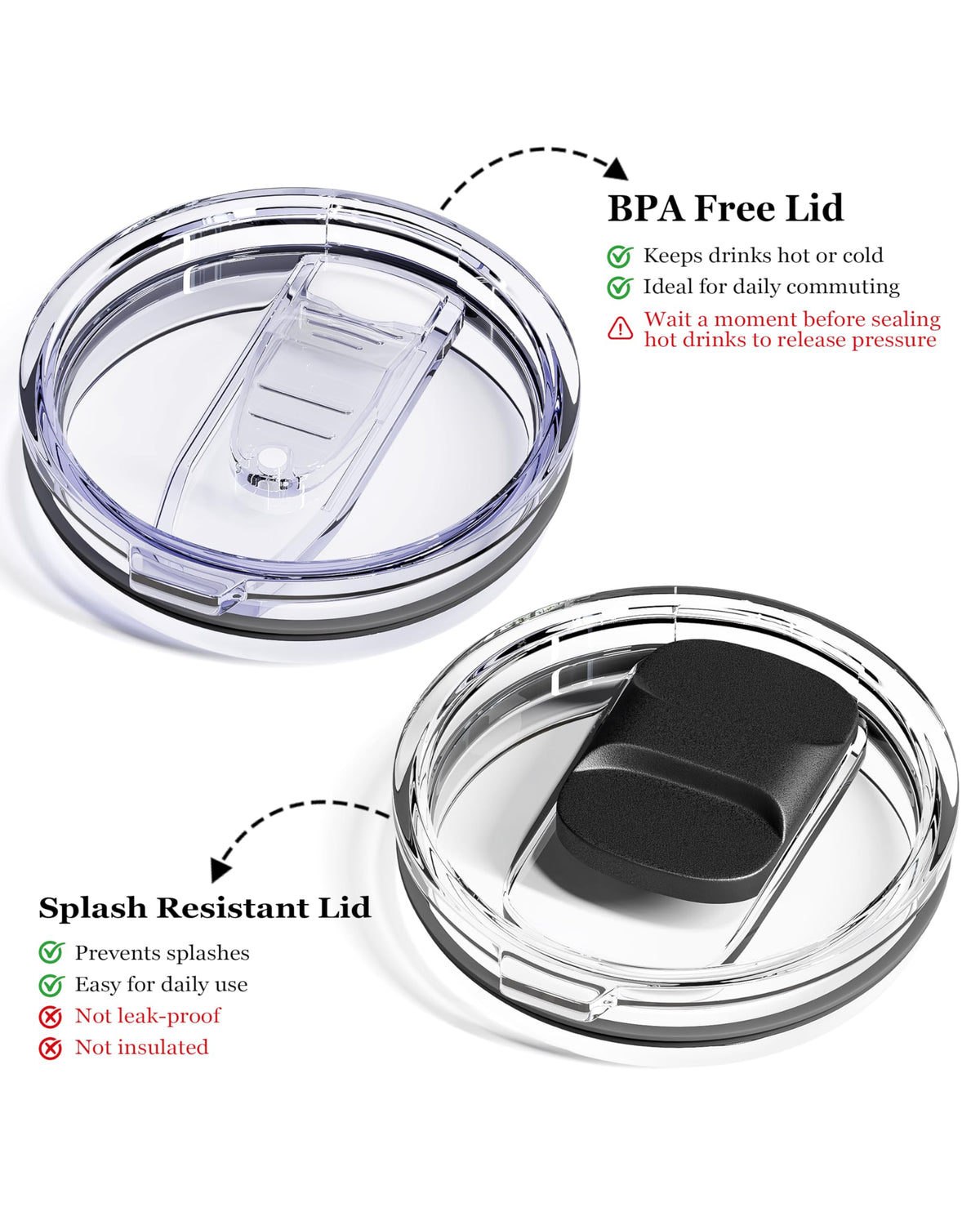 2 Pack 12oz Insulated Stainless Steel Coffee Mug with Lids R79087