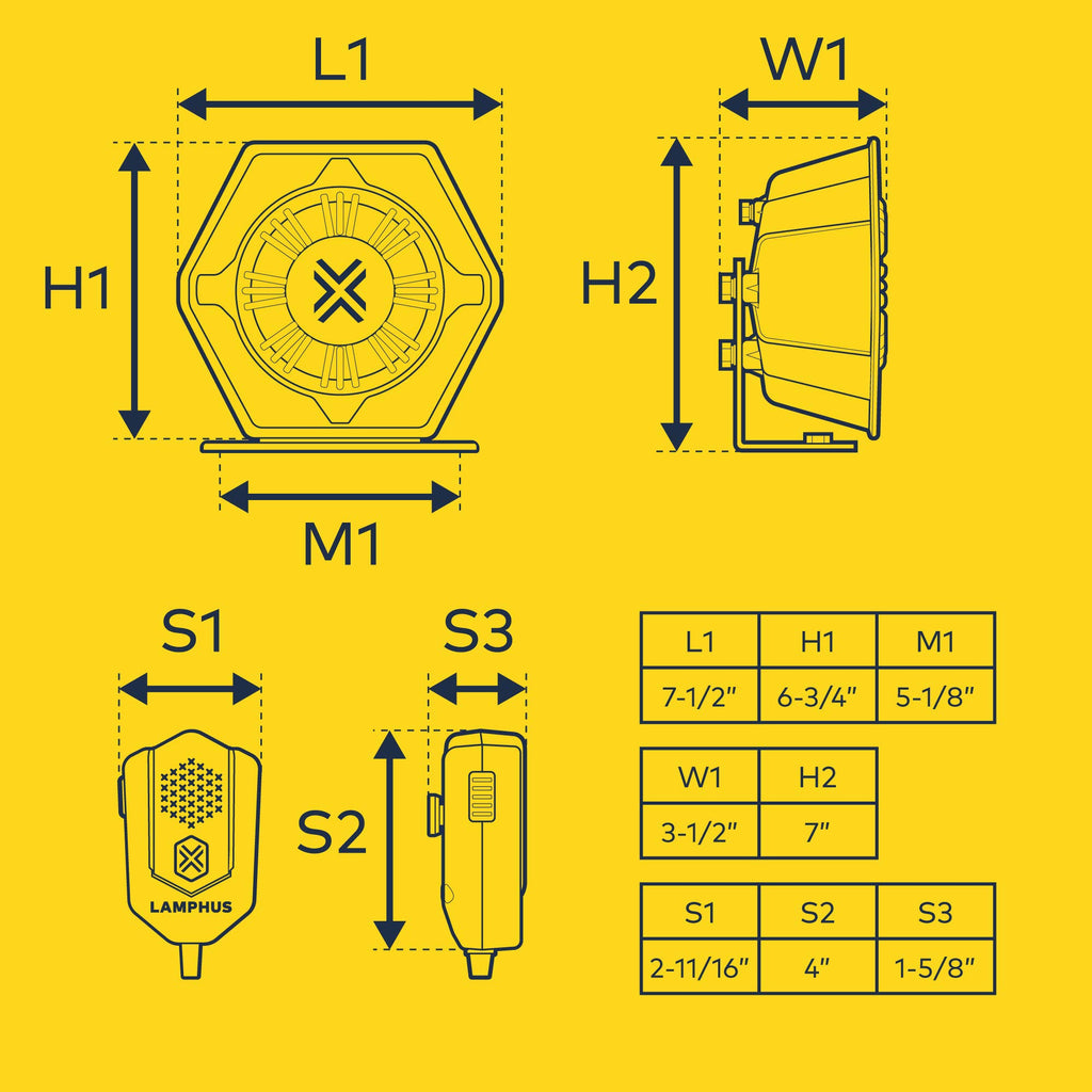 100W Police Siren Speaker PA System Kit T856543