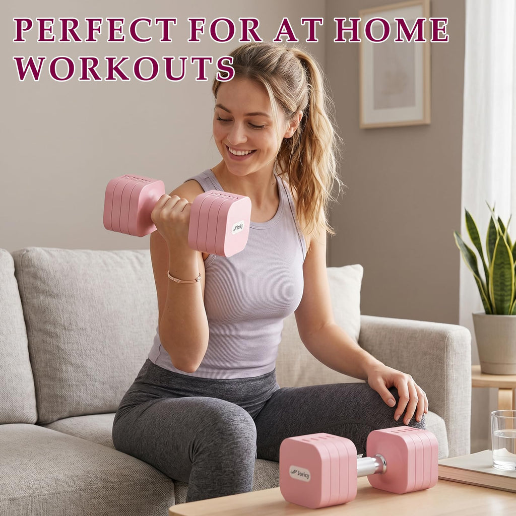 Adjustable Dumbbell Set 10LBS 20LBS 25LBS Set of 2 V505633