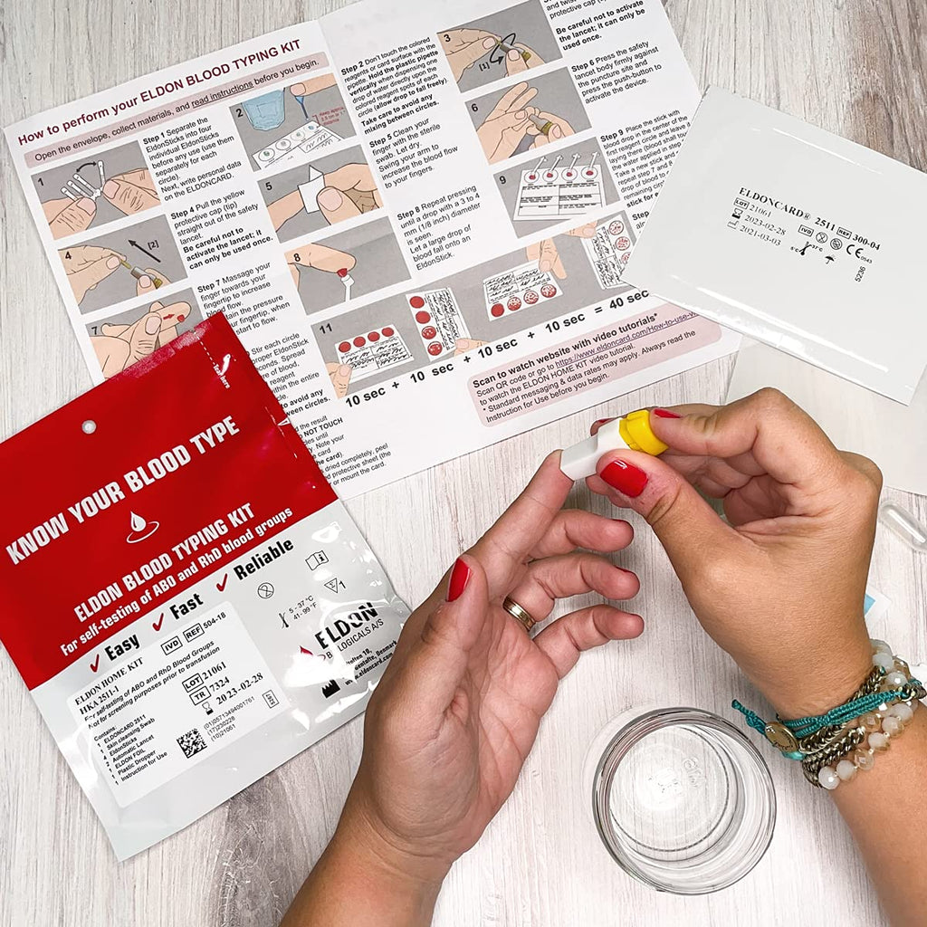 Home Blood Typing Kit 9 Kits O825659
