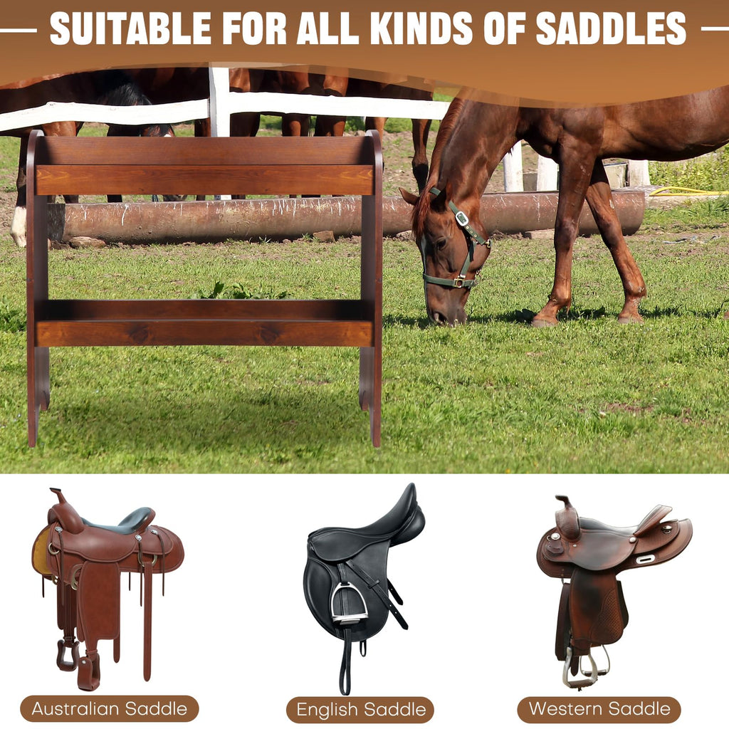 Solid Wood Saddle Rack H140075