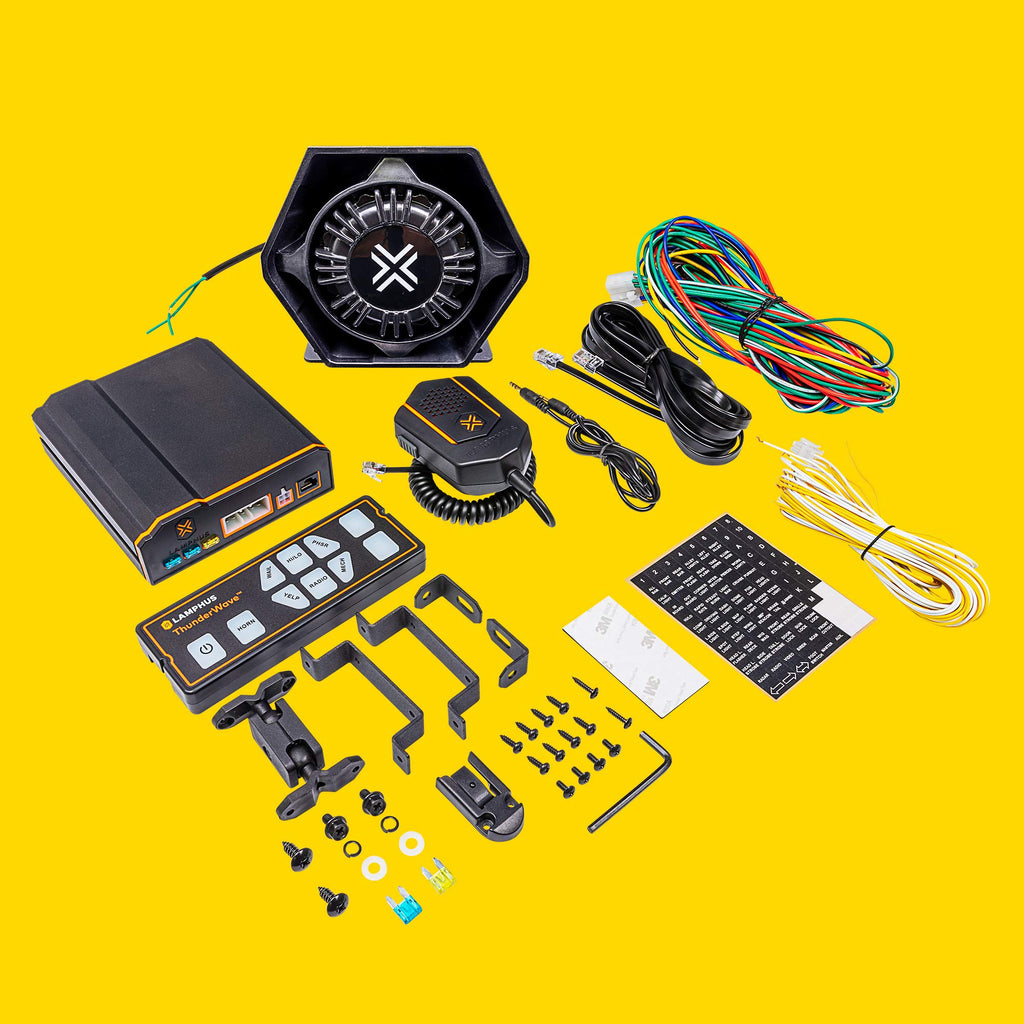 100W Police Siren Speaker PA System Kit T856543
