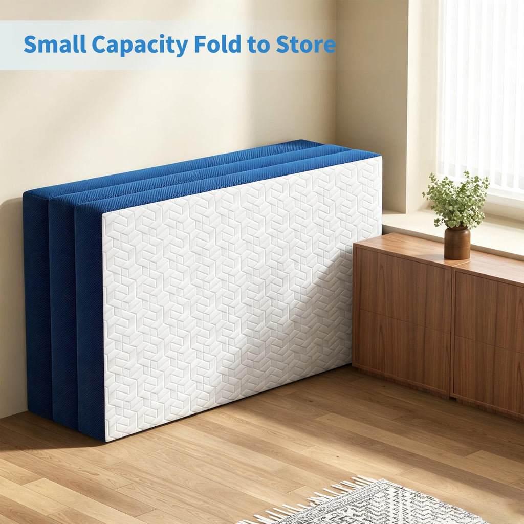 Queen 6 Inch Foldable Gel Memory Foam Mattress N72361