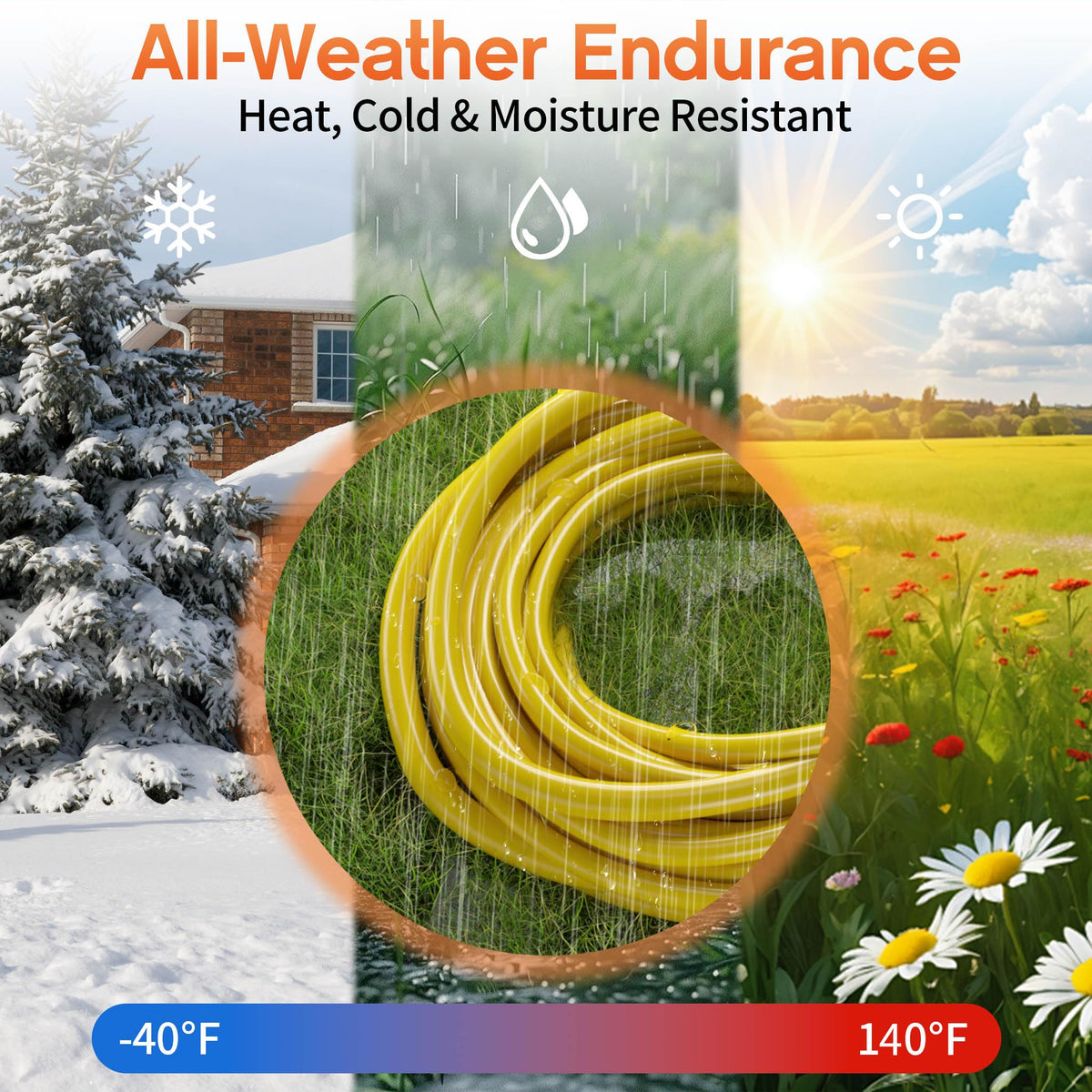 100FT 10 Gauge Extension Cord with Multiple Outlets Yellow I516288